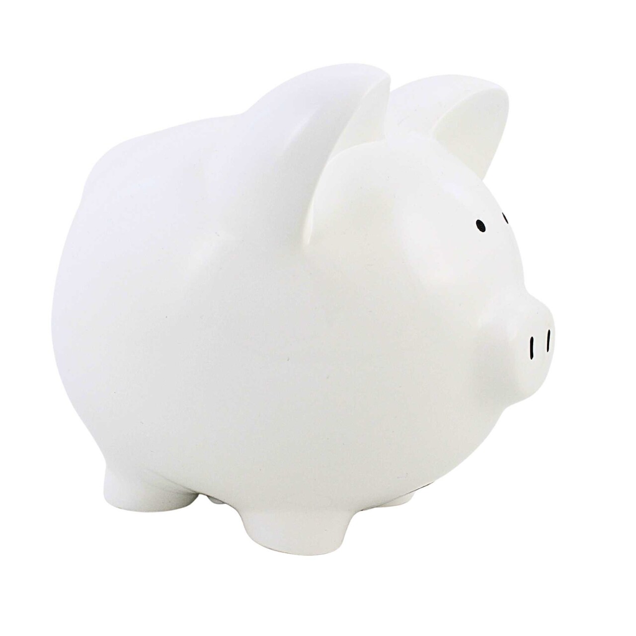 Polarx 7.0 Inch Piggy Bank Large White Everyday Bank , Multi Seasonal Decor Decorative Piggy Bank
